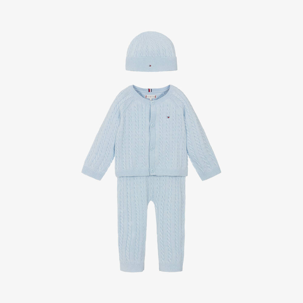 Tommy Hilfiger-Boys Sky Blue Knit Ensemble | Childrensalon Outlet