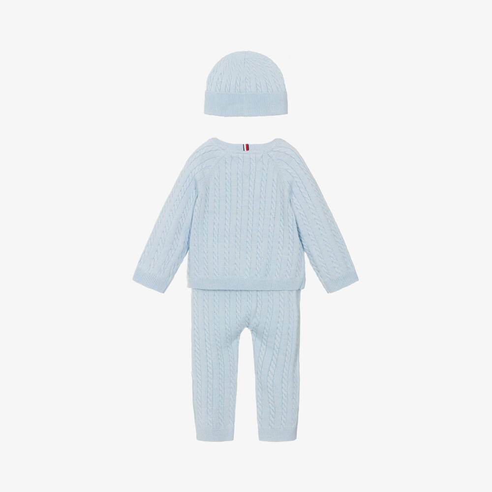 Tommy Hilfiger-Boys Sky Blue Knit Ensemble | Childrensalon Outlet