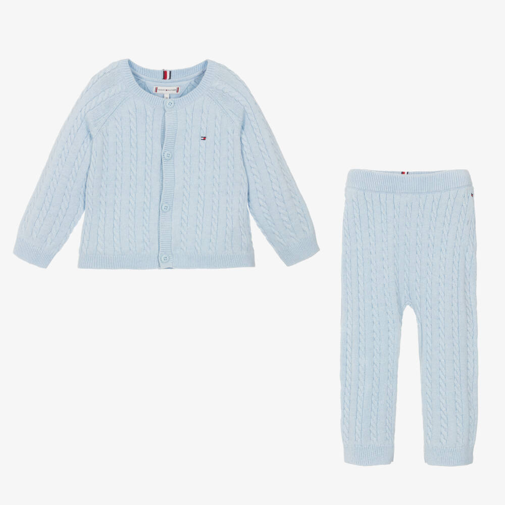 Tommy Hilfiger-Boys Sky Blue Knit Ensemble | Childrensalon Outlet