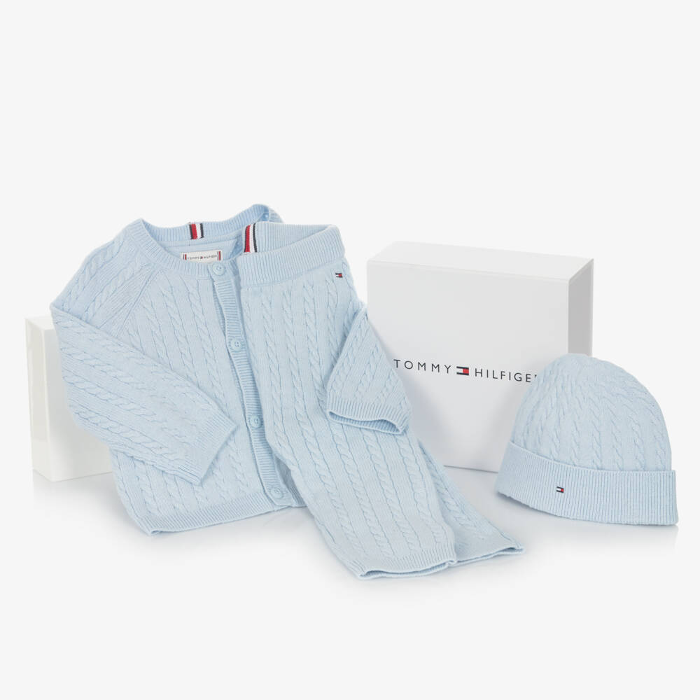 Tommy Hilfiger-Boys Sky Blue Knit Ensemble | Childrensalon Outlet