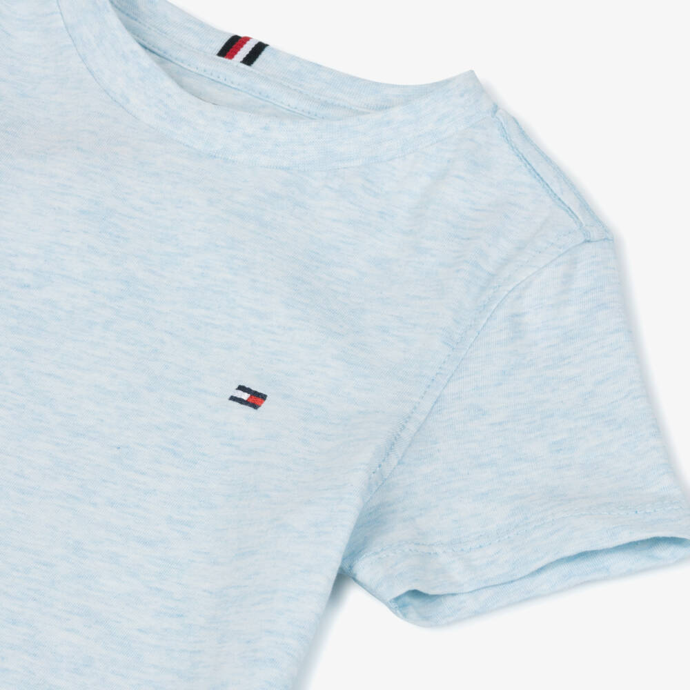 Tommy Hilfiger-Футболка из хлопка небесного цвета для мальчиков | Childrensalon Outlet