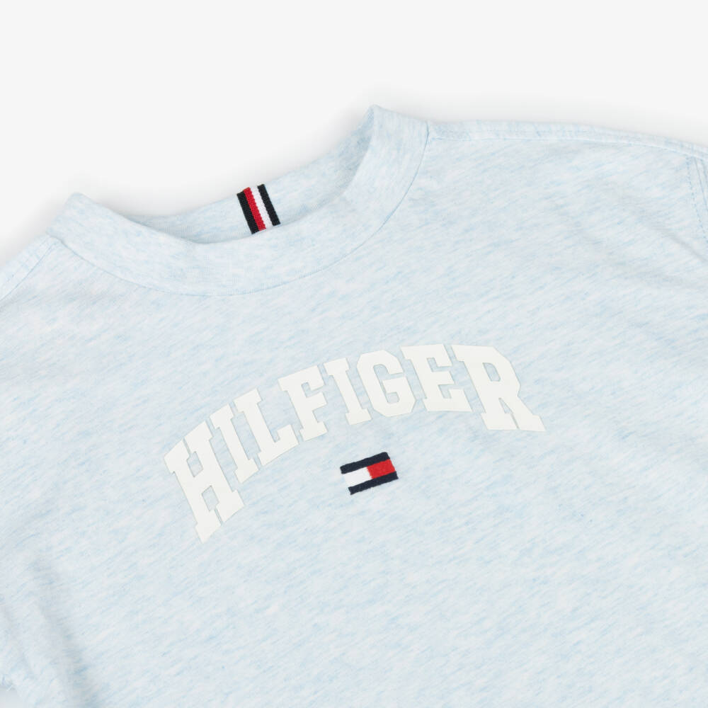 Tommy Hilfiger-Футболка с коротким рукавом небесного цвета для мальчиков | Childrensalon Outlet