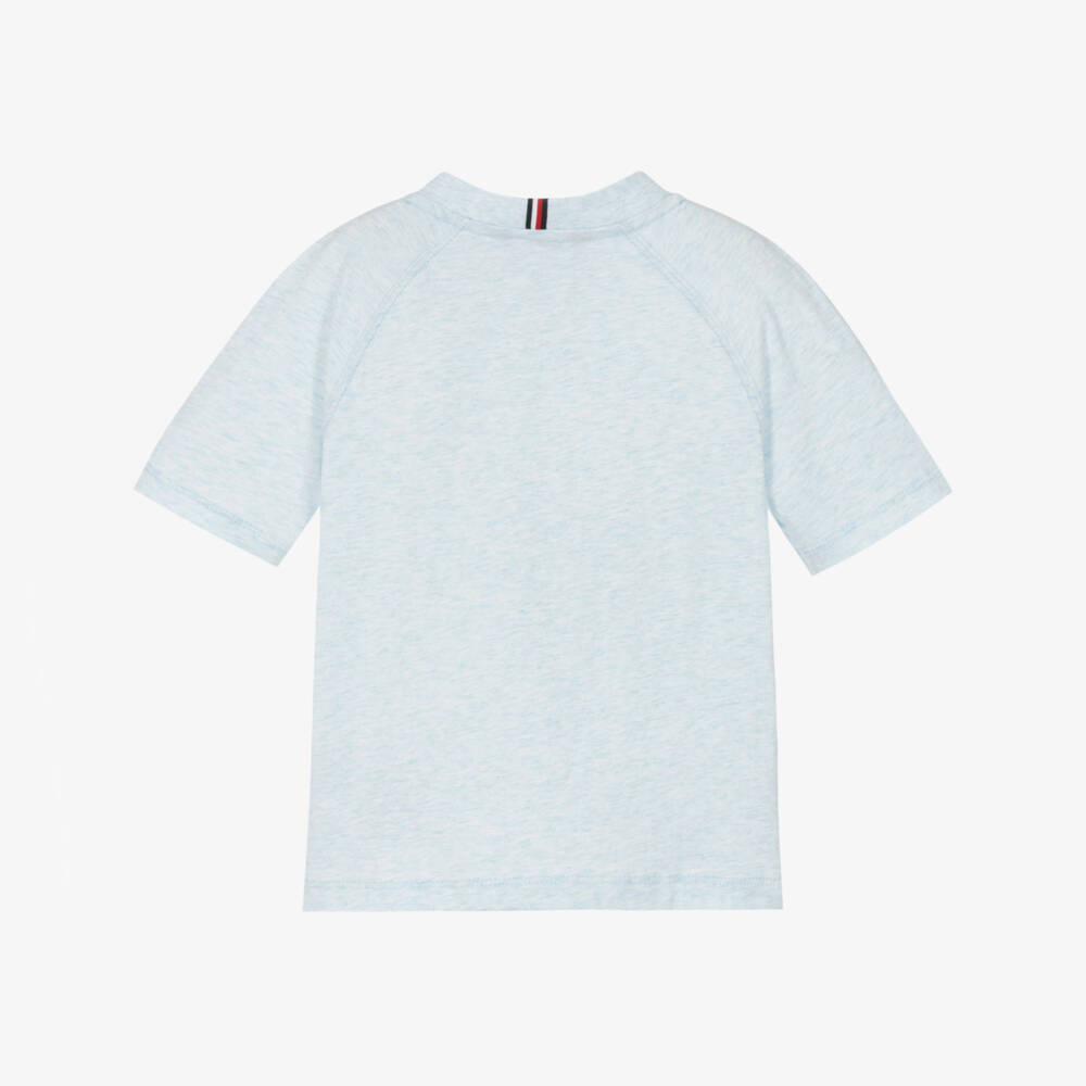 Tommy Hilfiger-Футболка с коротким рукавом небесного цвета для мальчиков | Childrensalon Outlet