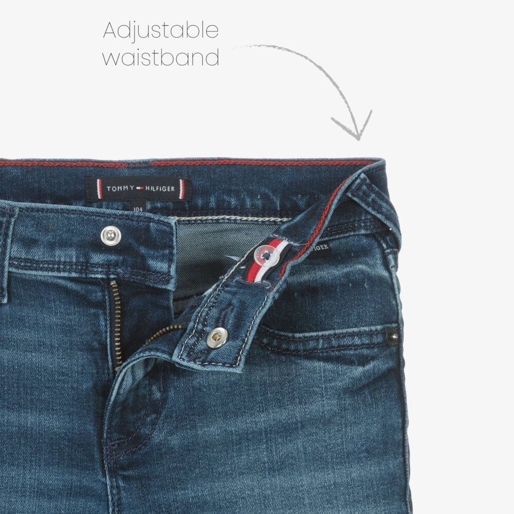 Tommy Hilfiger-Boys Slim Fit Blue Denim Trousers | Childrensalon Outlet