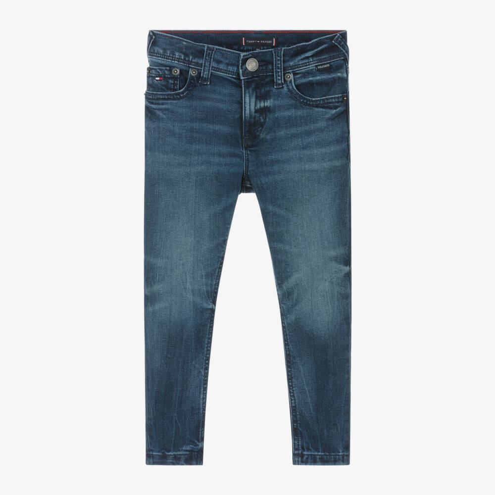 Tommy Hilfiger-Boys Slim Fit Blue Denim Trousers | Childrensalon Outlet