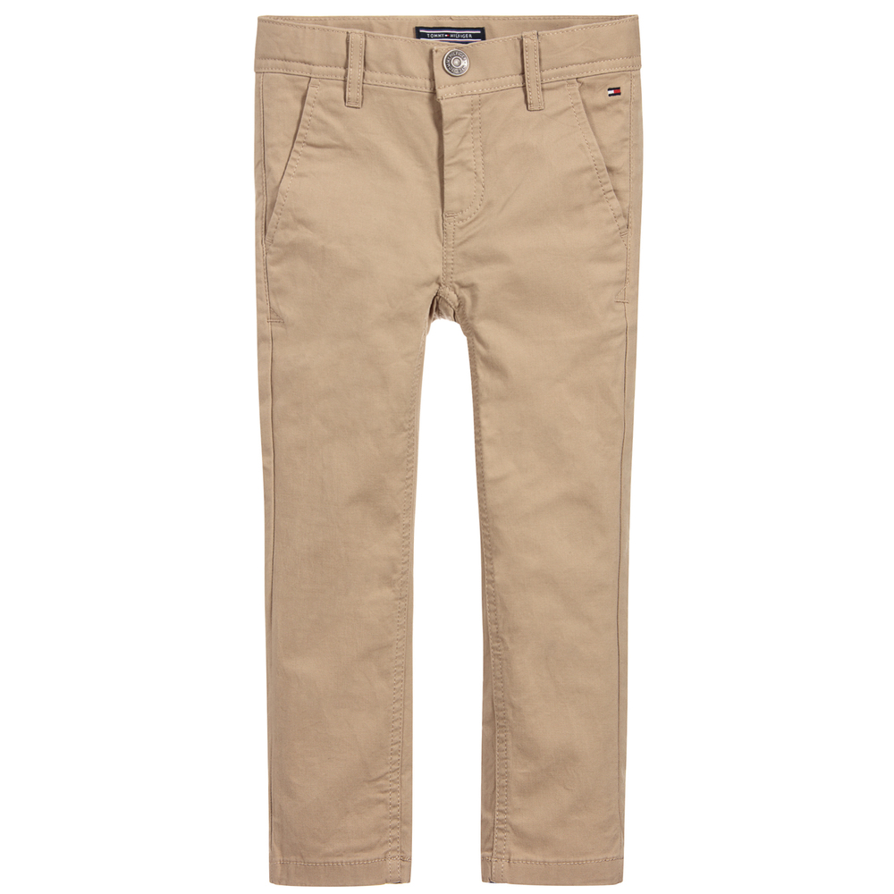 Tommy Hilfiger - Хлопковые зауженные брюки чинос для мальчиков | Childrensalon