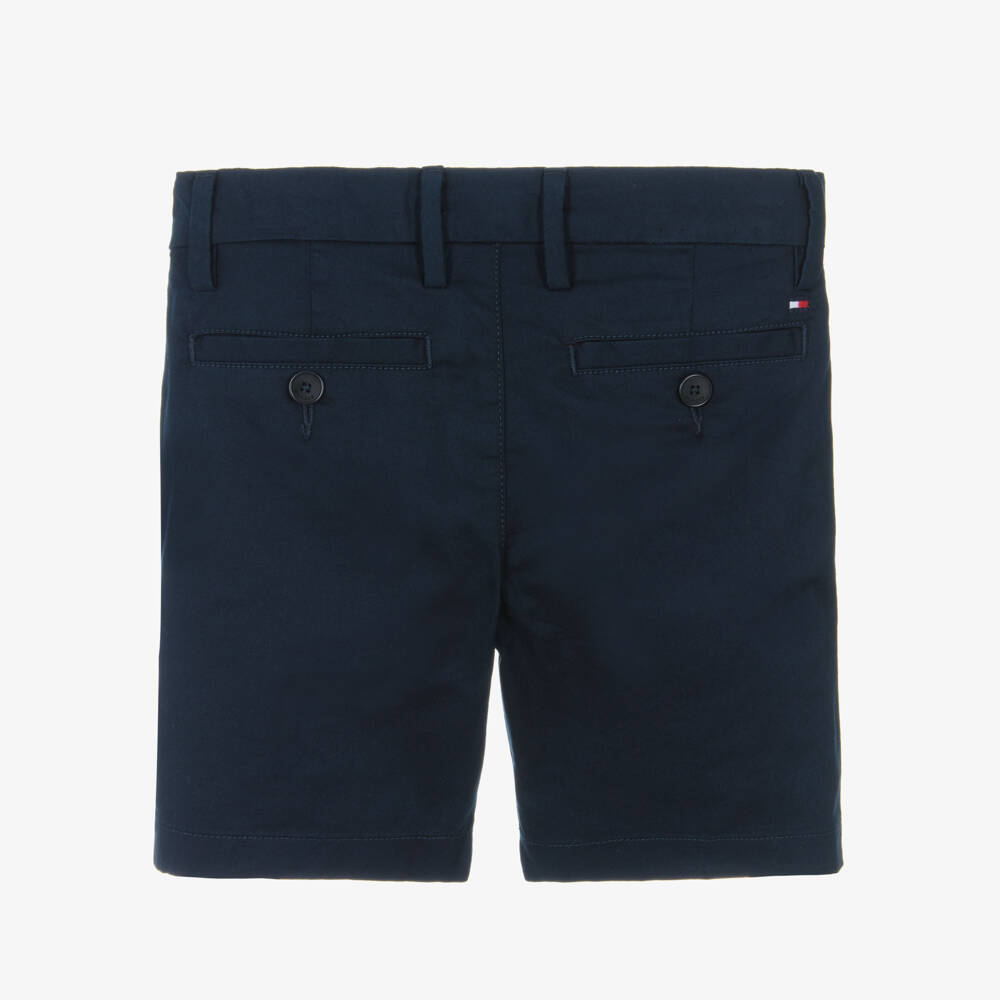 Tommy Hilfiger-Boys Slim Fit Navy Chinos | Childrensalon Outlet