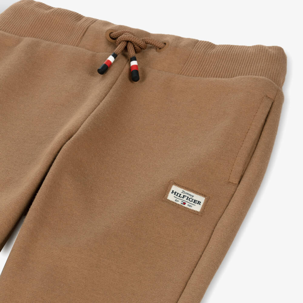 Tommy Hilfiger-Boys Soft Beige Cotton Trousers | Childrensalon Outlet