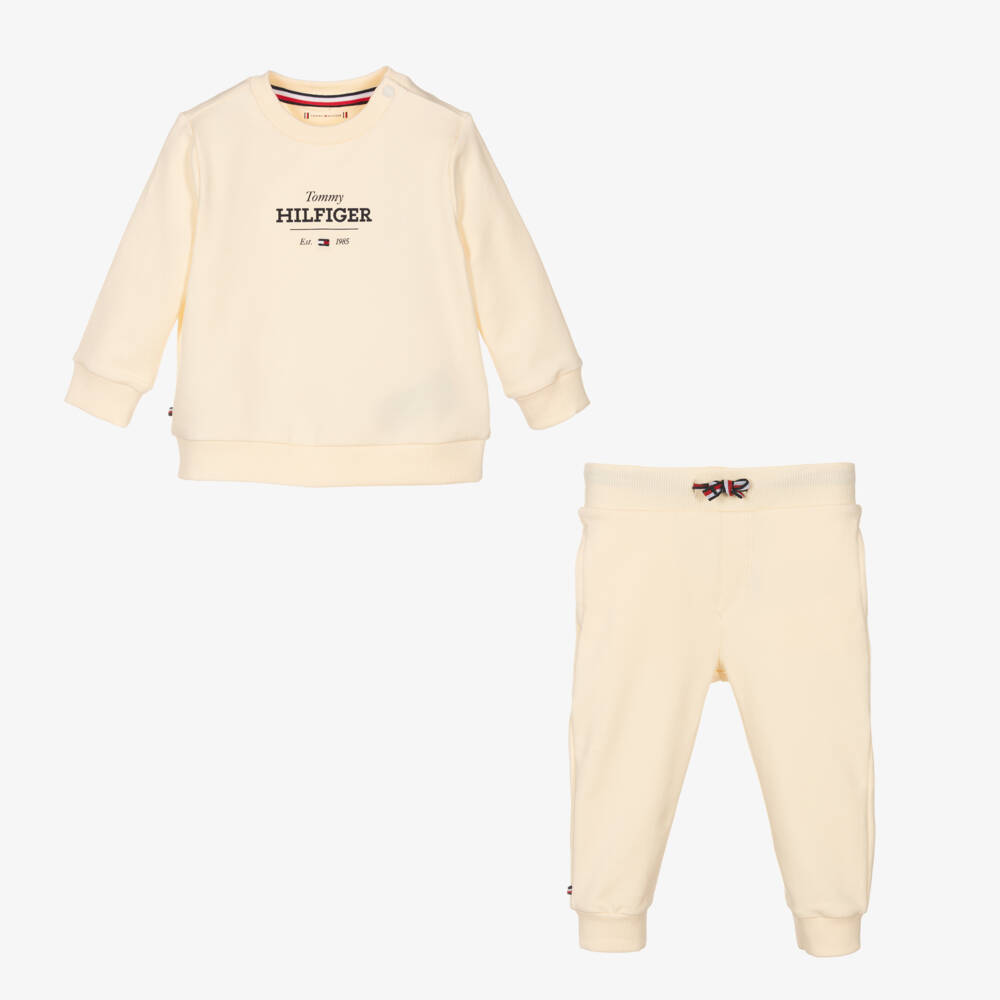 Tommy Hilfiger-Boys Soft Beige Lounge Set | Childrensalon Outlet