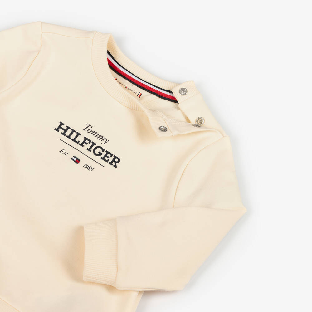 Tommy Hilfiger-Boys Soft Beige Lounge Set | Childrensalon Outlet