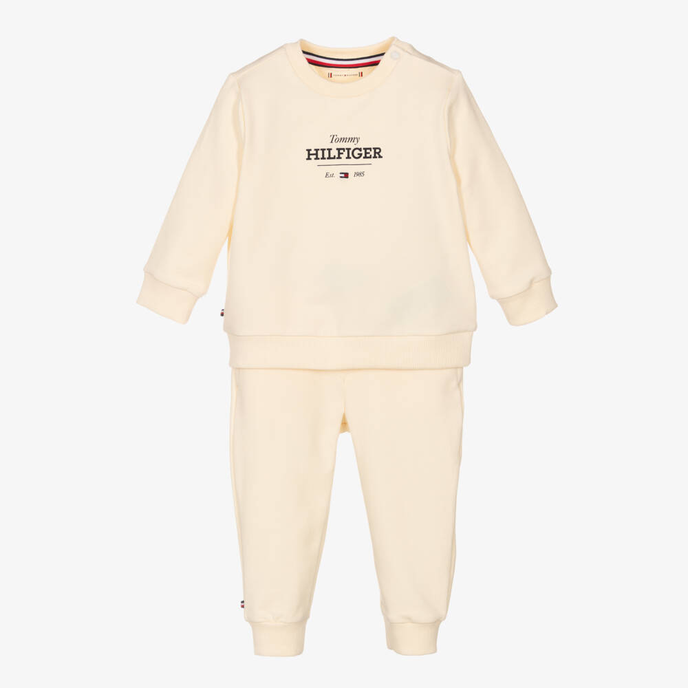 Tommy Hilfiger-Boys Soft Beige Lounge Set | Childrensalon Outlet