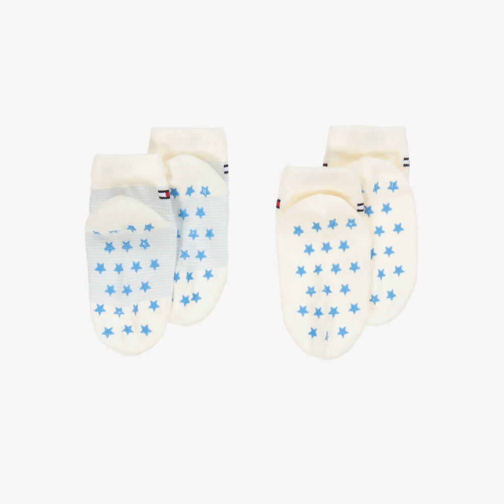 Tommy Hilfiger-Boys Soft Blue & Ivory Socks Set | Childrensalon Outlet