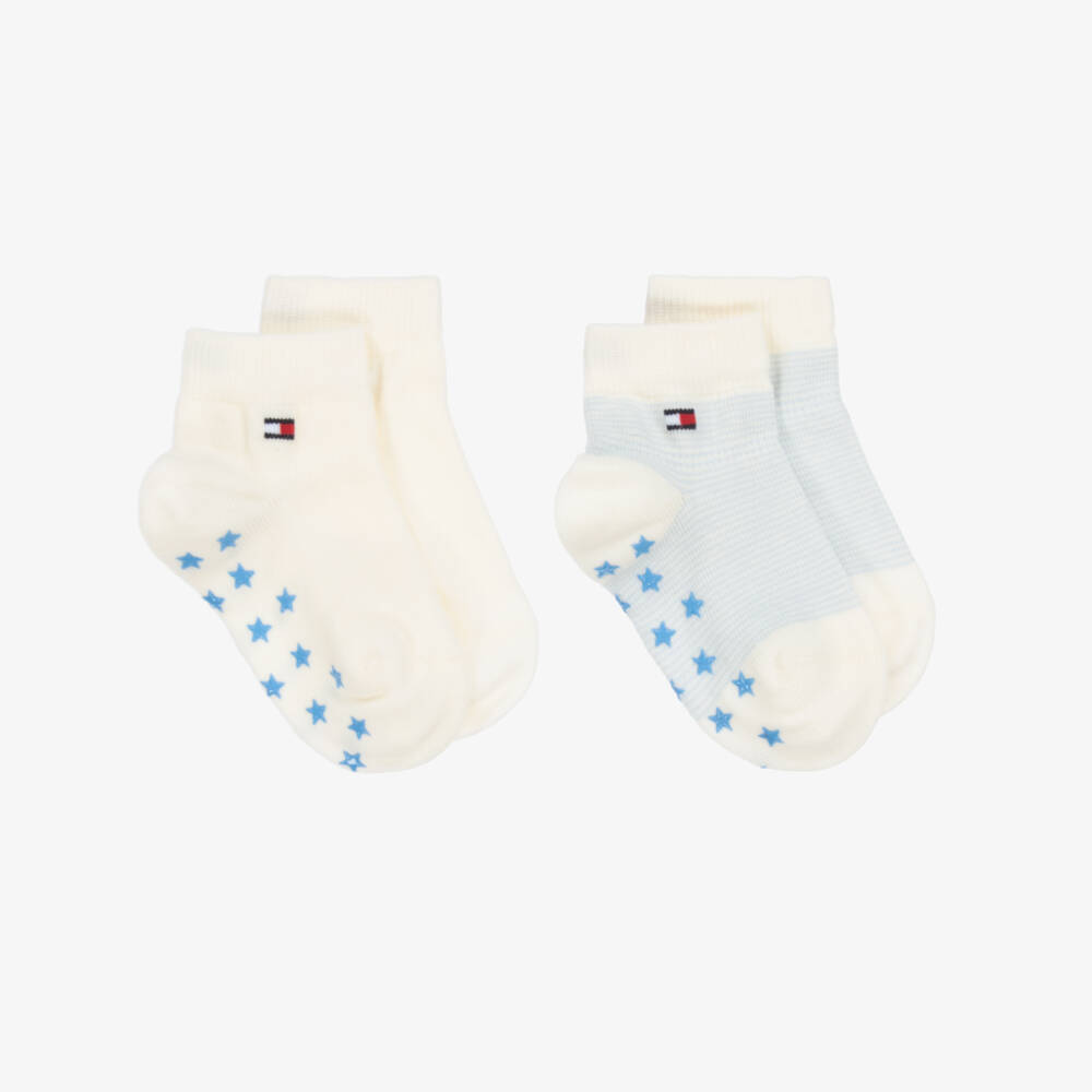 Tommy Hilfiger-Boys Soft Blue & Ivory Socks Set | Childrensalon Outlet