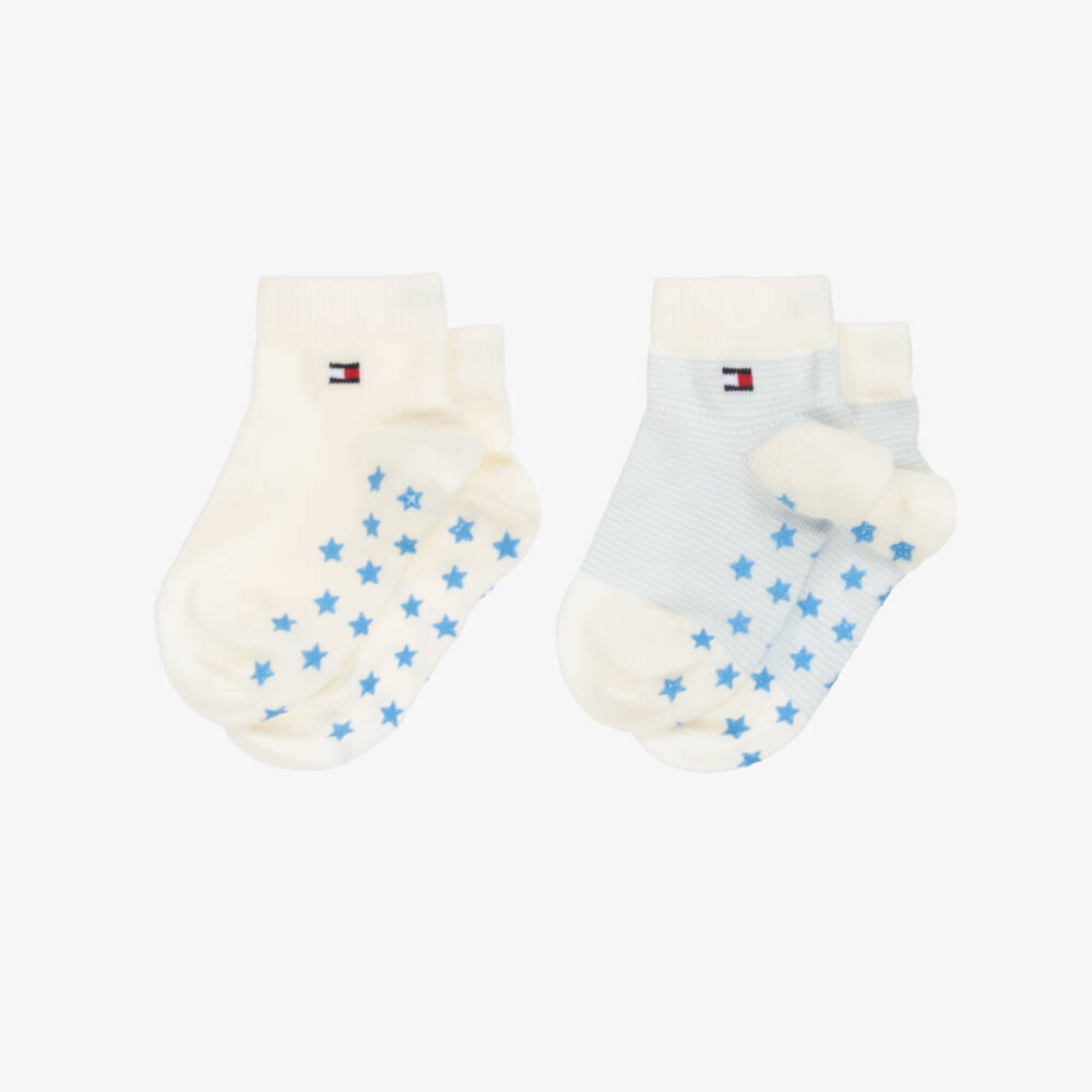 Tommy Hilfiger-Boys Soft Blue & Ivory Socks Set | Childrensalon Outlet