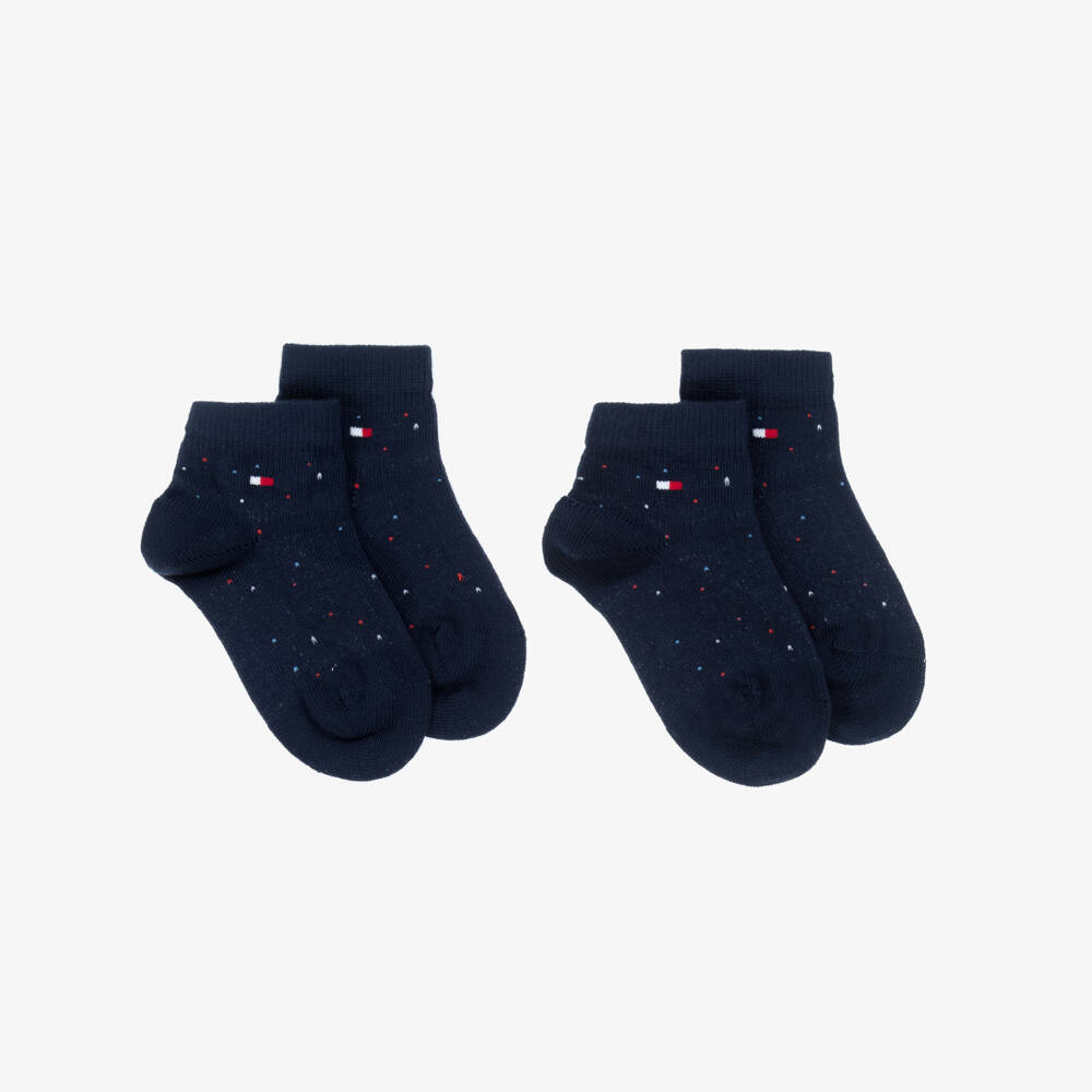 Tommy Hilfiger-Boys Soft Blue Knit Socks Duo | Childrensalon Outlet