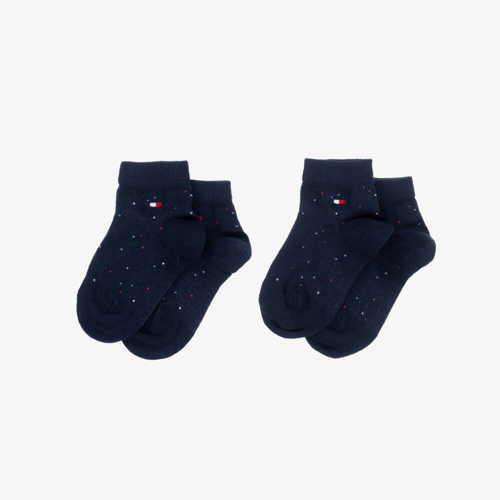 Tommy Hilfiger-Boys Soft Blue Knit Socks Duo | Childrensalon Outlet