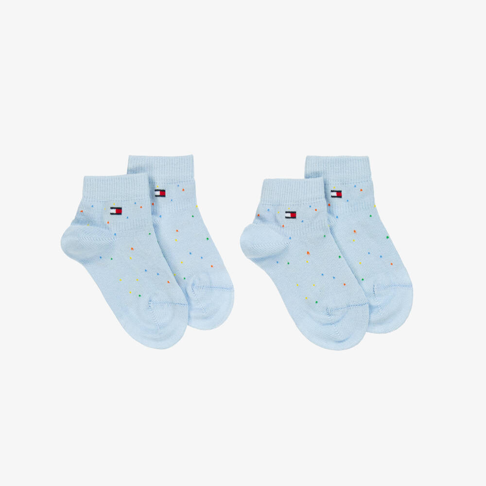 Tommy Hilfiger-Boys' Soft Blue Knitted Socks Duo | Childrensalon Outlet