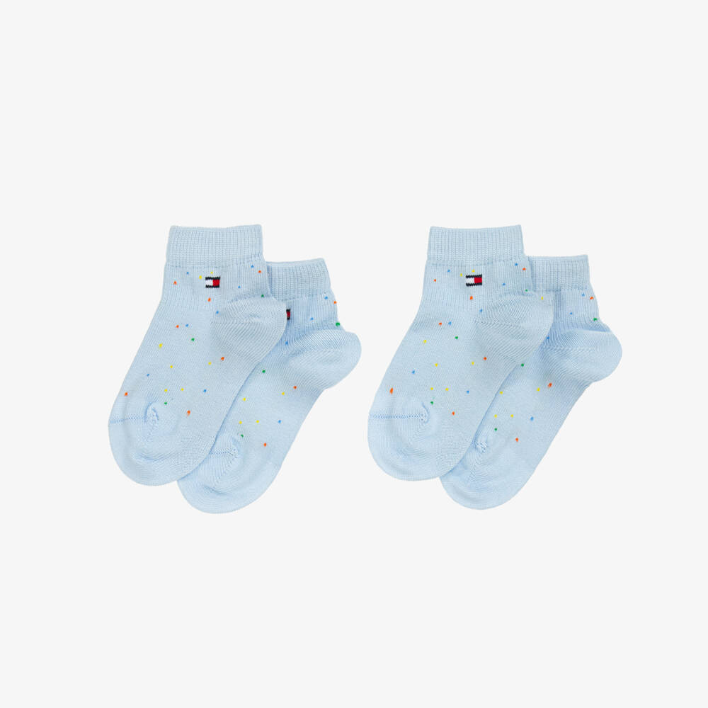 Tommy Hilfiger-Boys' Soft Blue Knitted Socks Duo | Childrensalon Outlet
