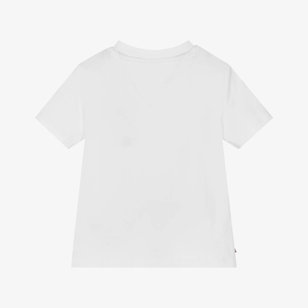 Tommy Hilfiger-Boys Soft Knit White Tee | Childrensalon Outlet