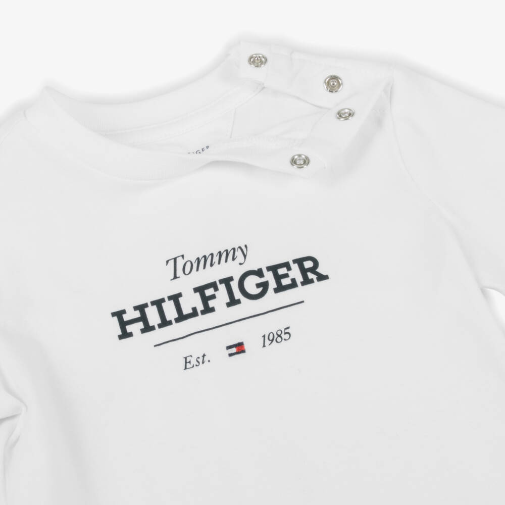 Tommy Hilfiger-Boys Soft Knit White Tee | Childrensalon Outlet