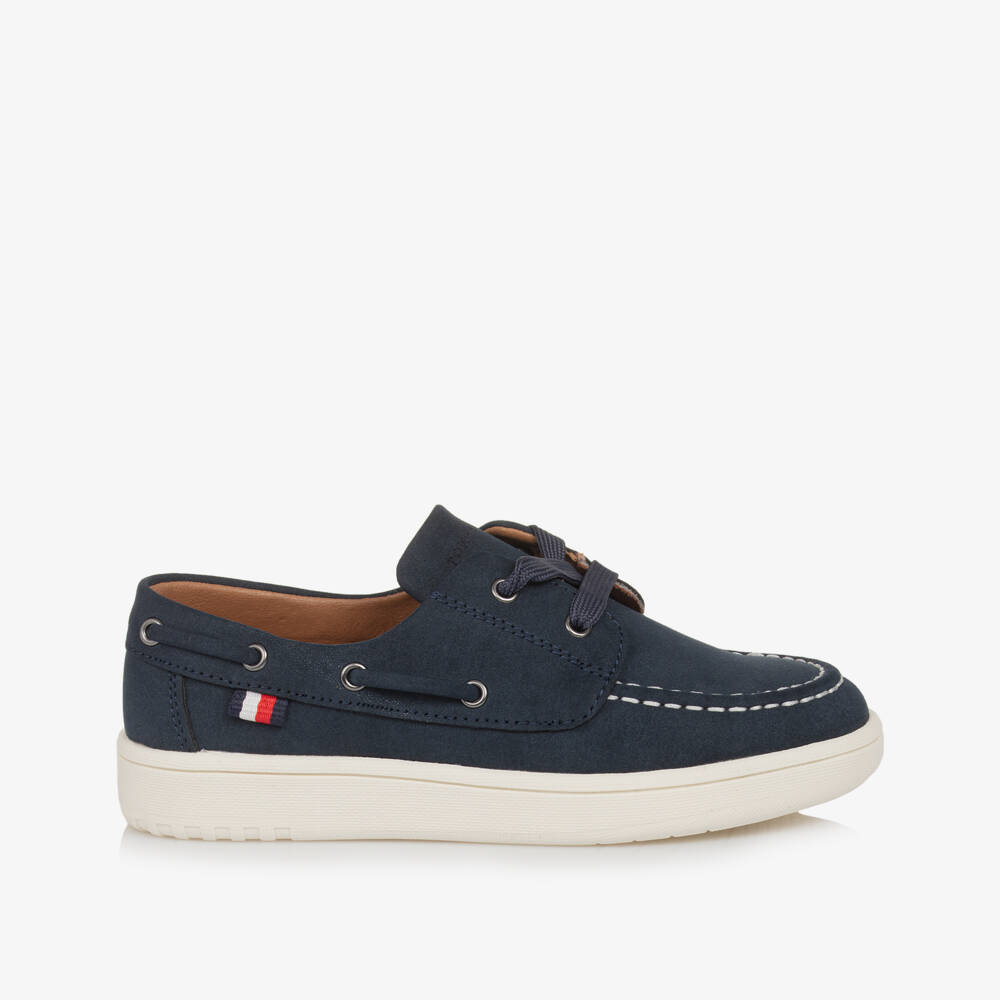 Tommy Hilfiger-Boys Soft Navy Suede Loafers | Childrensalon Outlet
