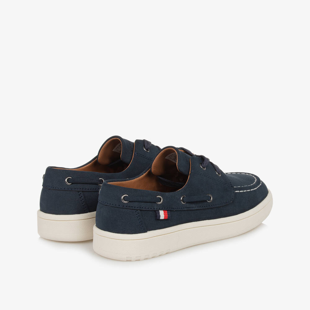 Tommy Hilfiger-Boys Soft Navy Suede Loafers | Childrensalon Outlet