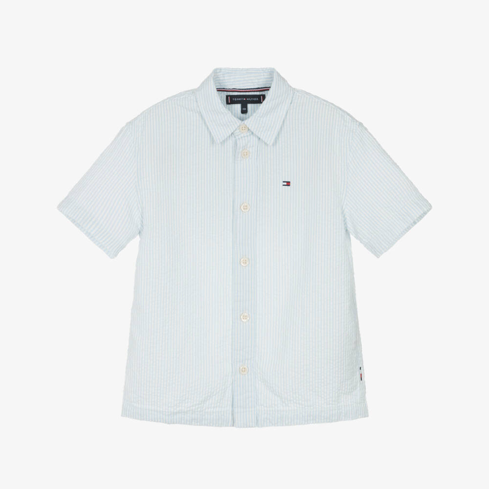 Tommy Hilfiger-قميص قطن مخطط للأولاد | Childrensalon Outlet