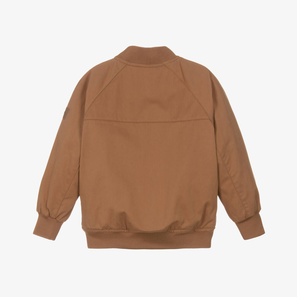 Tommy Hilfiger-Boys Taupe Twill Zip-Up Jacket | Childrensalon Outlet