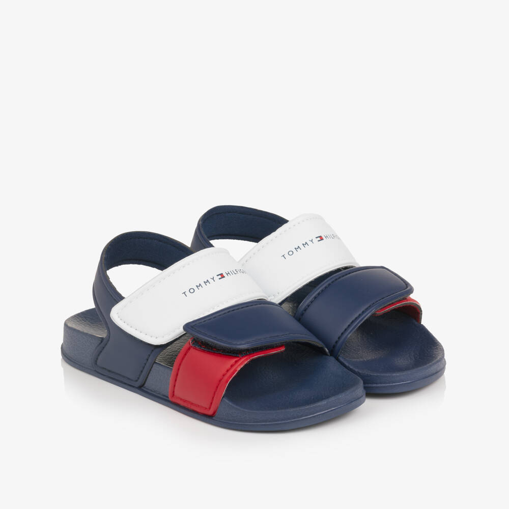 Tommy Hilfiger-Boys Tricolour Moulded Velcro Sandals | Childrensalon Outlet
