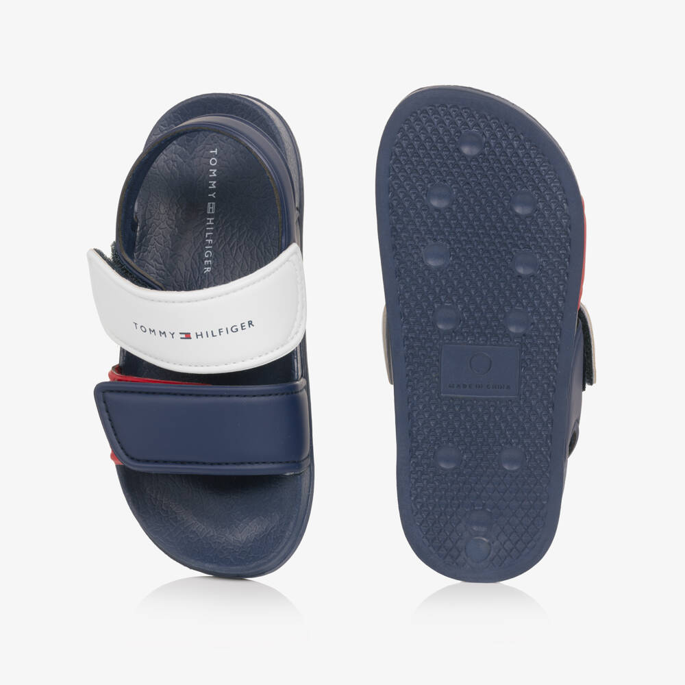 Tommy Hilfiger-Boys Tricolour Moulded Velcro Sandals | Childrensalon Outlet
