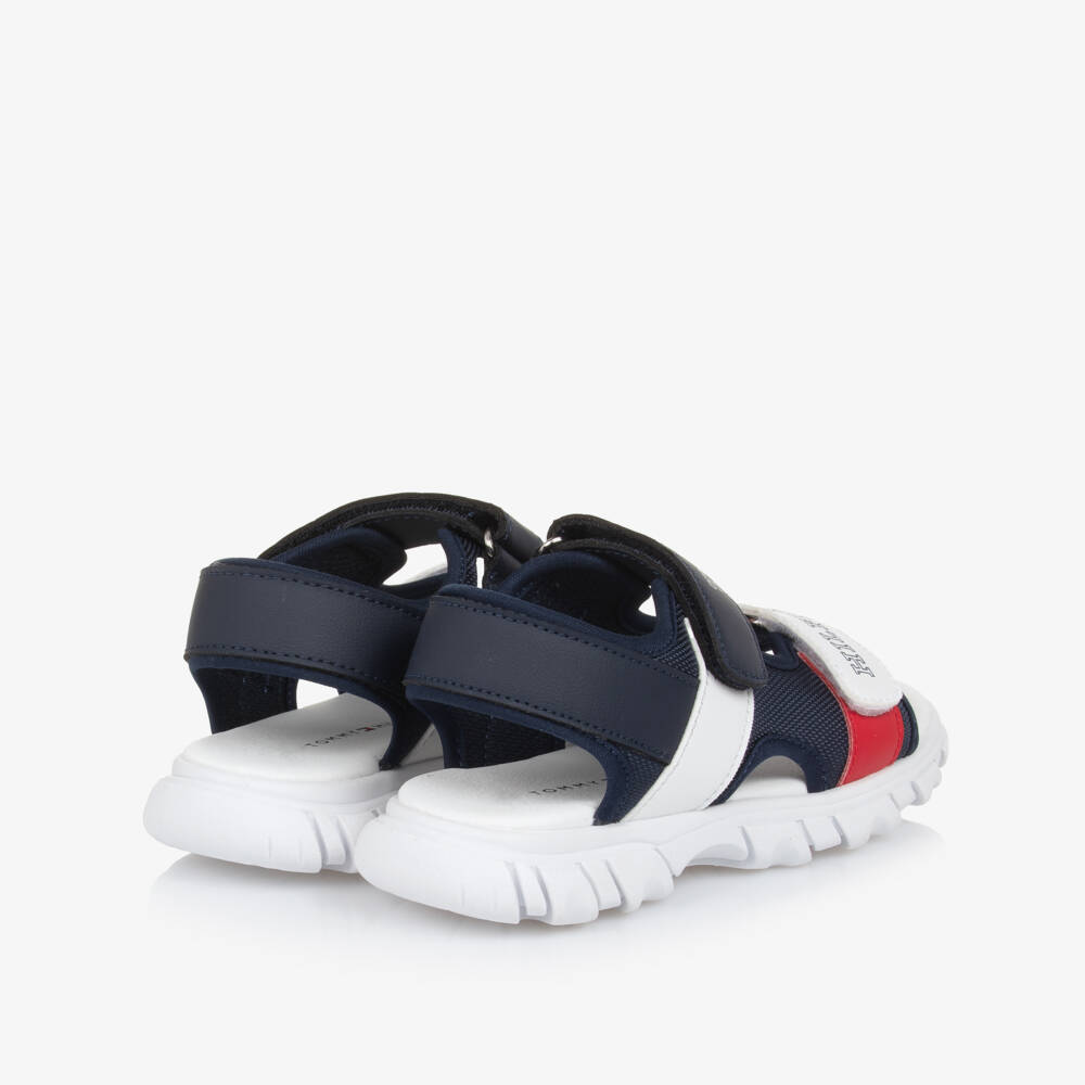 Tommy Hilfiger-Boys Velcro Navy Sandals | Childrensalon Outlet