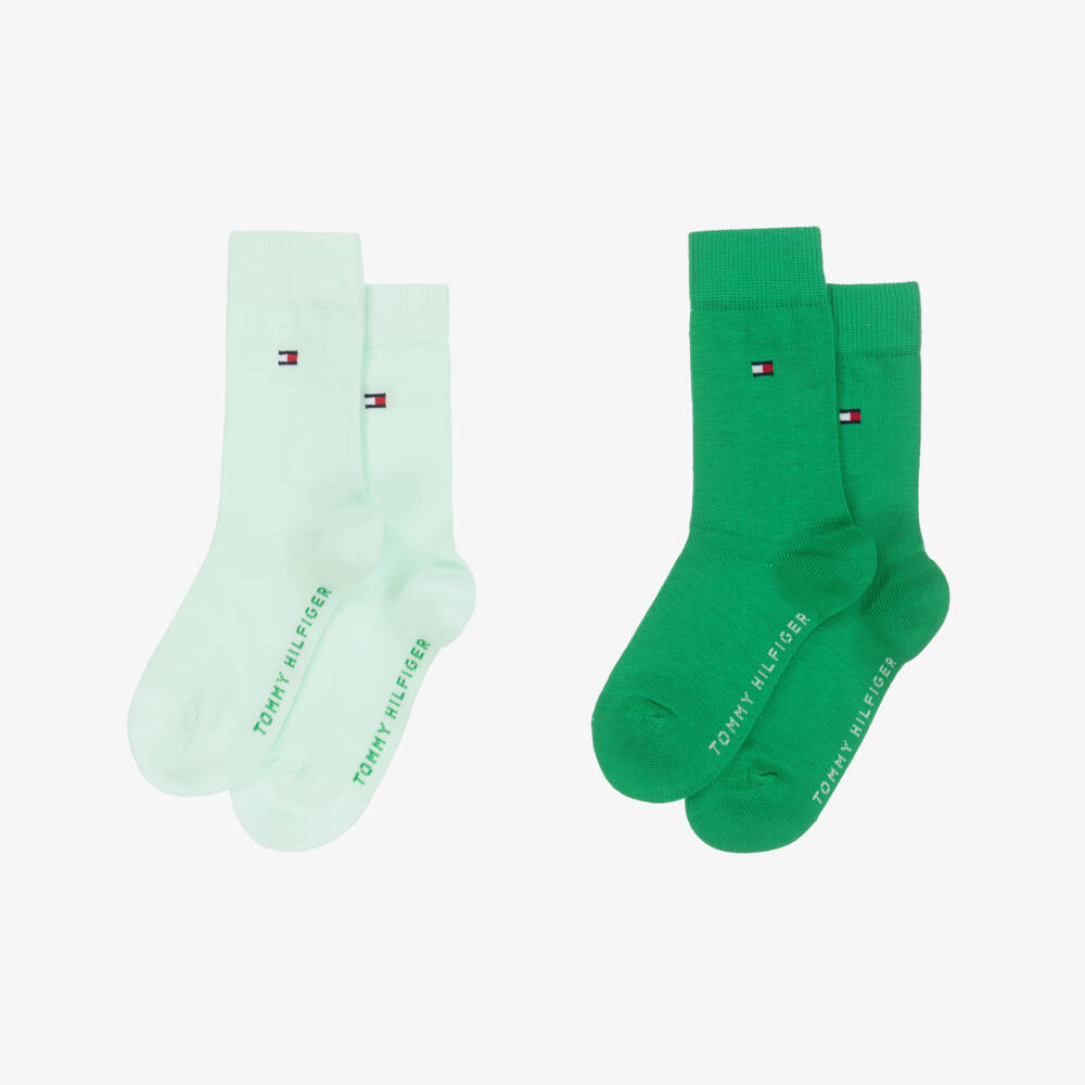 Tommy Hilfiger-Boys Vibrant Green Ankle Socks Duo | Childrensalon Outlet