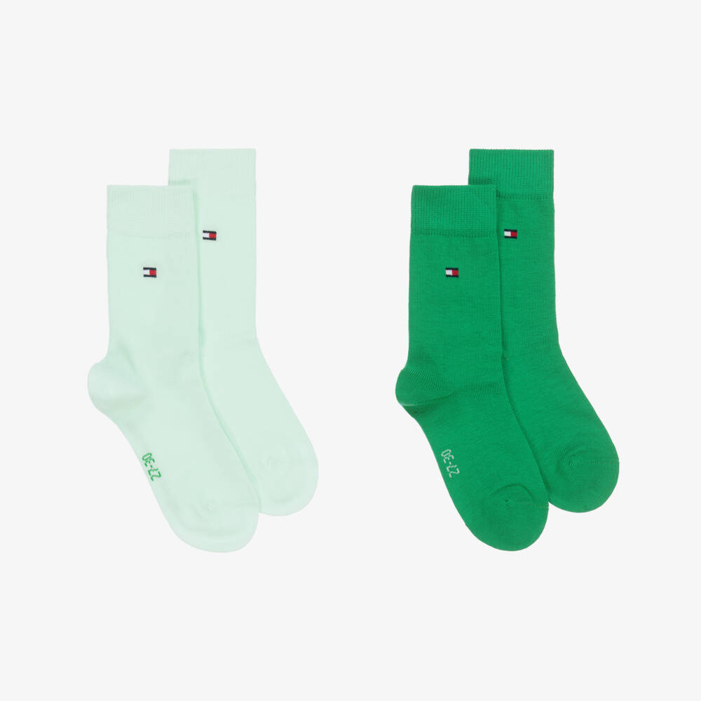 Tommy Hilfiger-Boys Vibrant Green Ankle Socks Duo | Childrensalon Outlet