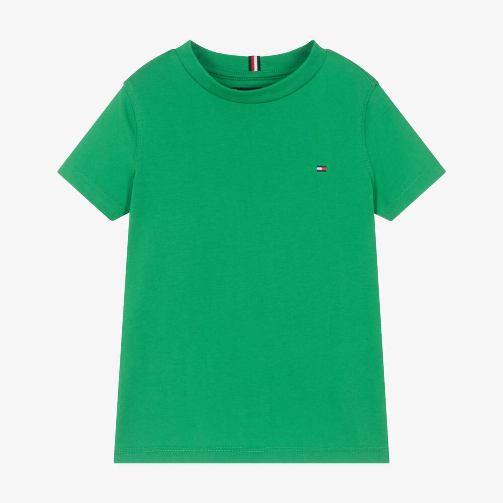 Tommy Hilfiger-Boys Vibrant Green Cotton Tee | Childrensalon Outlet
