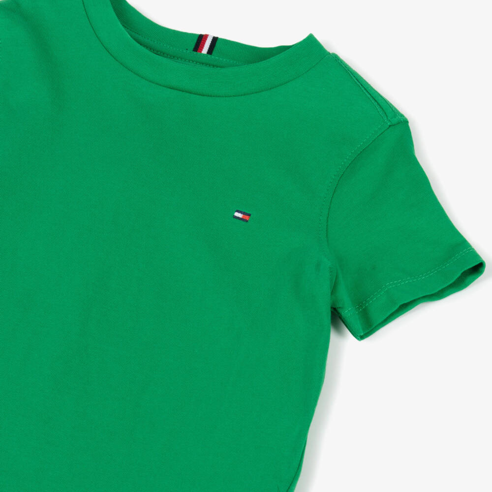 Tommy Hilfiger-Boys Vibrant Green Cotton Tee | Childrensalon Outlet
