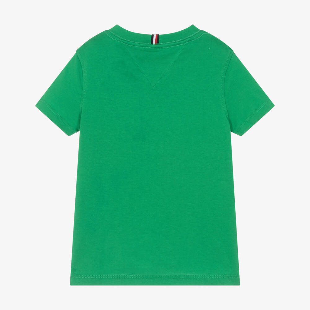Tommy Hilfiger-Boys Vibrant Green Cotton Tee | Childrensalon Outlet