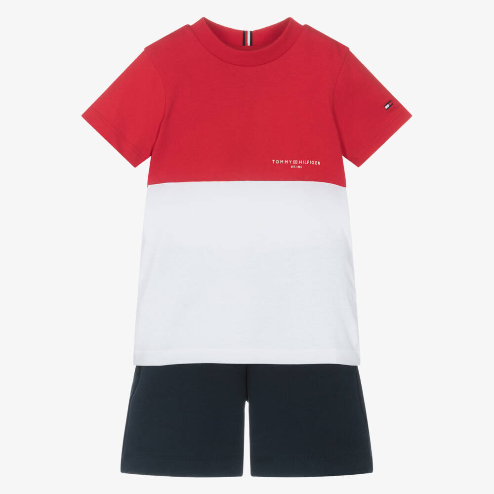 Tommy Hilfiger-Boys Vibrant Red & Blue Set | Childrensalon Outlet