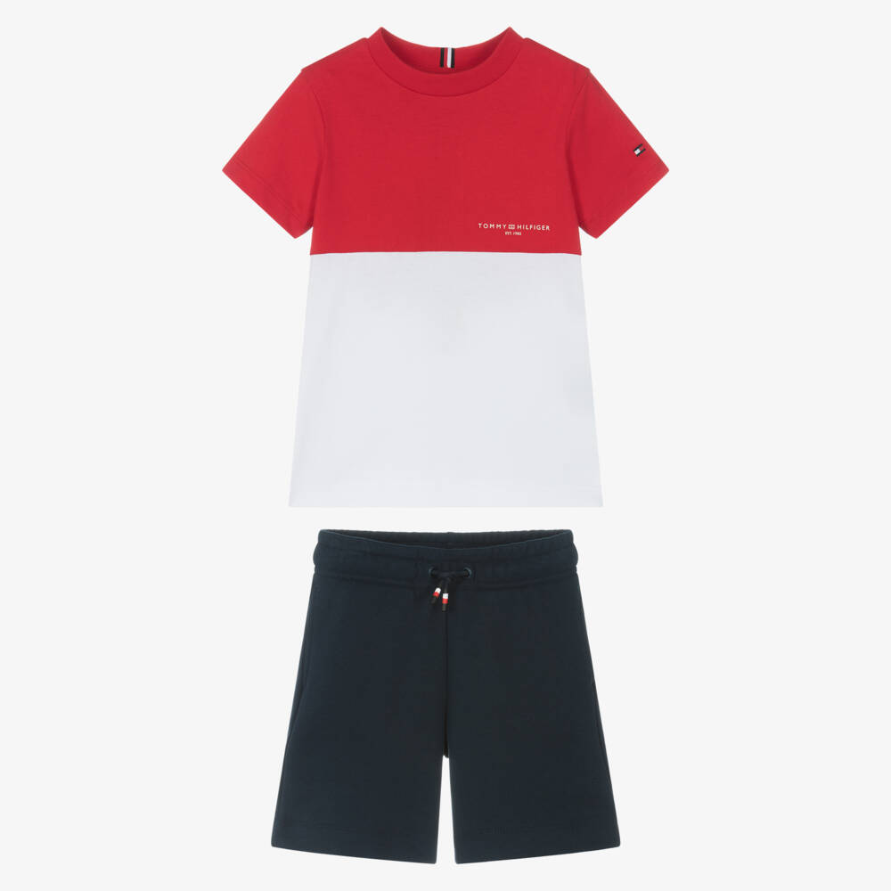 Tommy Hilfiger-Boys Vibrant Red & Blue Set | Childrensalon Outlet