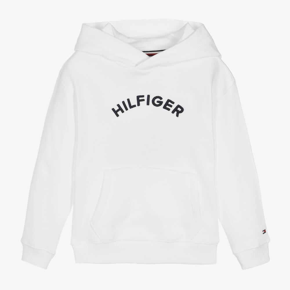 Tommy Hilfiger - Sweat à capuche blanc garçon | Childrensalon