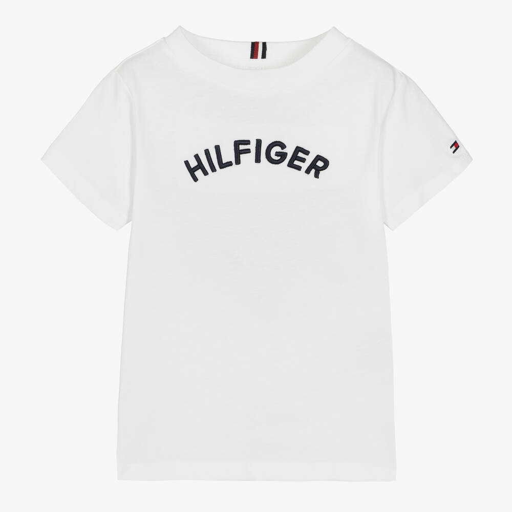 Tommy Hilfiger - Weißes Baumwoll-T-Shirt (J) | Childrensalon