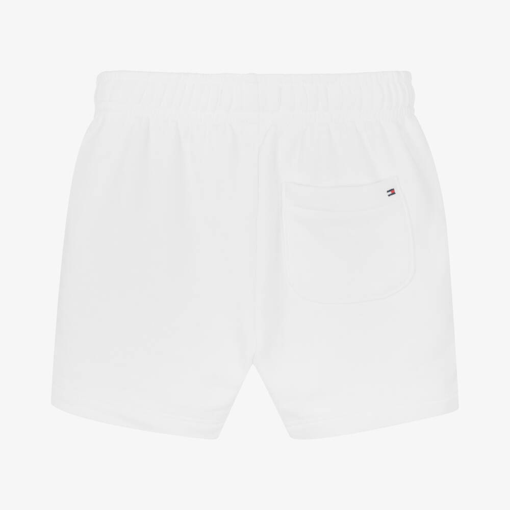 White cotton sweatshorts hot sale