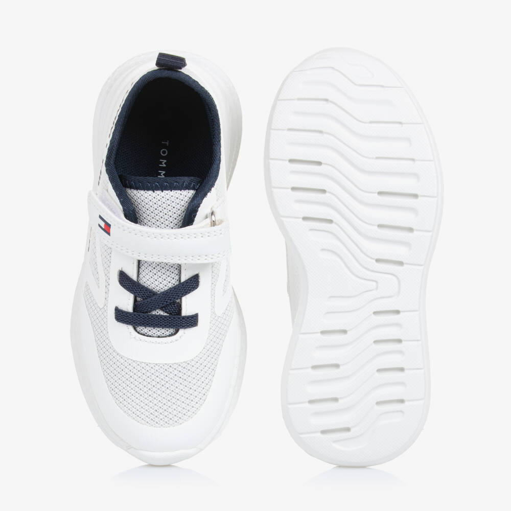 Tommy Hilfiger-Boys White Easy-Fastening Sneakers | Childrensalon Outlet