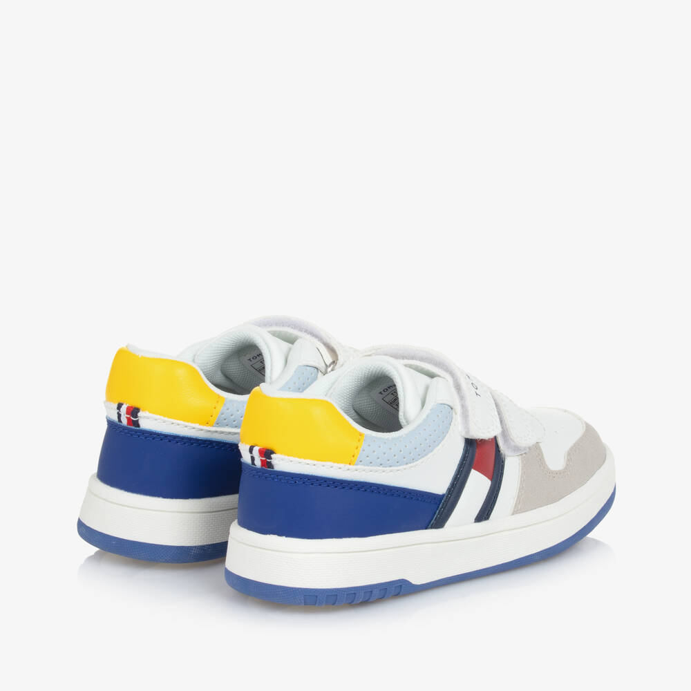 Tommy Hilfiger-حذاء رياضي أبيض من الجلد الصناعي للأولاد | Childrensalon Outlet