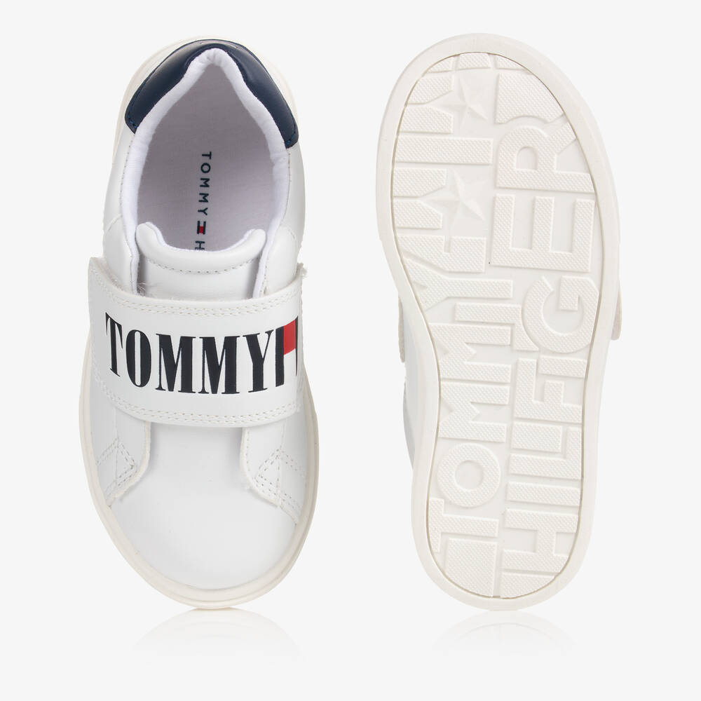 Tommy Hilfiger-Белые кроссовки из искусственной кожи для мальчиков | Childrensalon Outlet