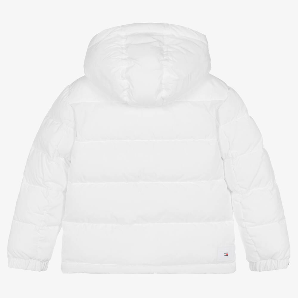 Boys White udibili Puffer Jacket