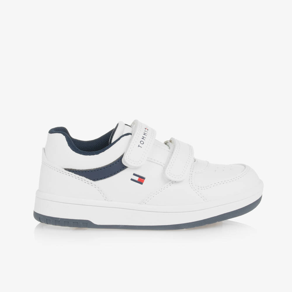 Tommy Hilfiger-Белые кроссовки из искусственной кожи на липучках | Childrensalon Outlet