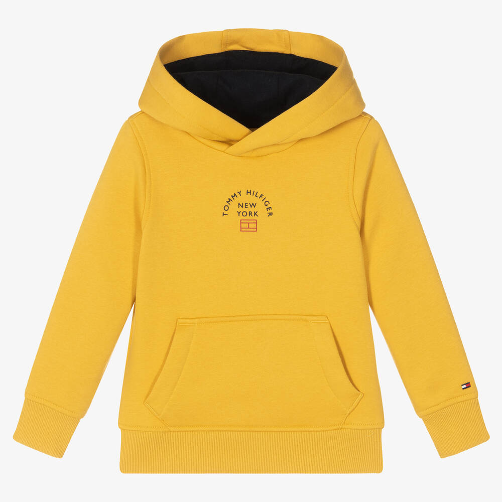 Tommy Hilfiger - Boys Yellow Logo Hoodie | Childrensalon