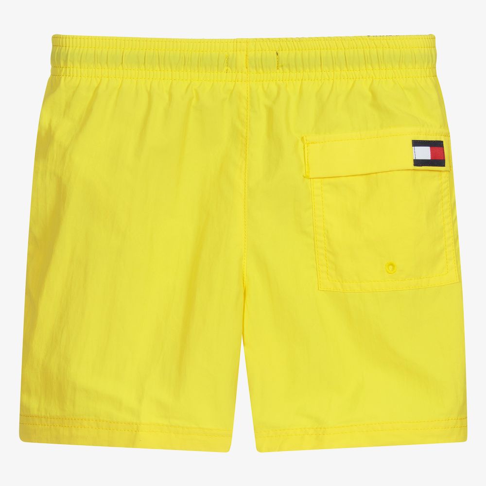 Yellow tommy hilfiger swim trunks top