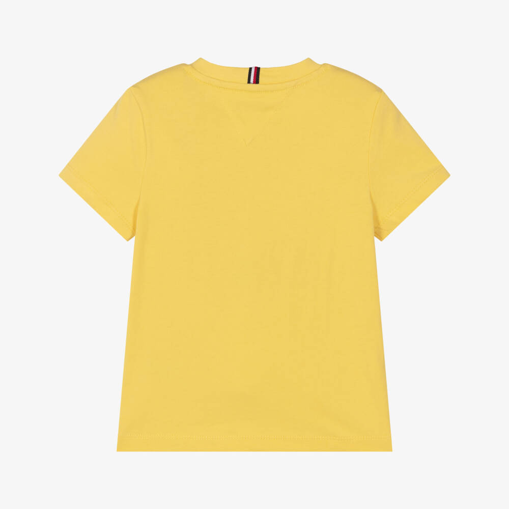 Tommy Hilfiger-Boys Yellow Varsity Logo Cotton T-Shirt | Childrensalon Outlet