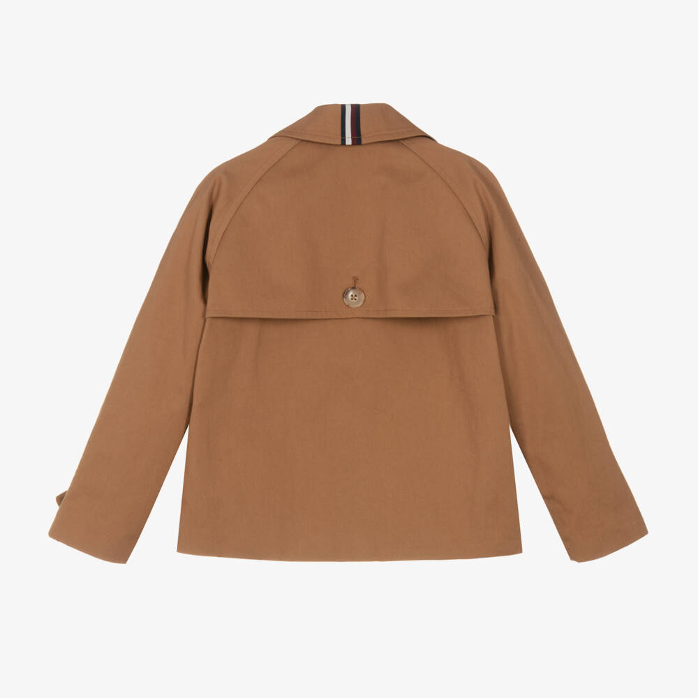 Tommy Hilfiger-Chic Girls Beige Buttoned Jacket | Childrensalon Outlet